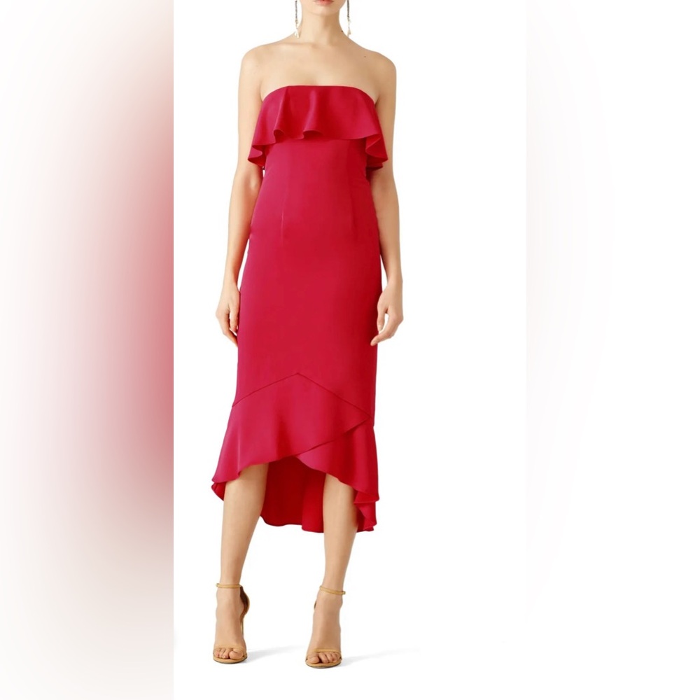 Shoshanna Elegant Red High-Low Dress